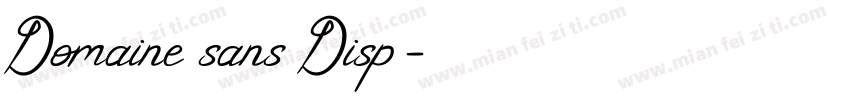 Domaine sans Disp字体转换